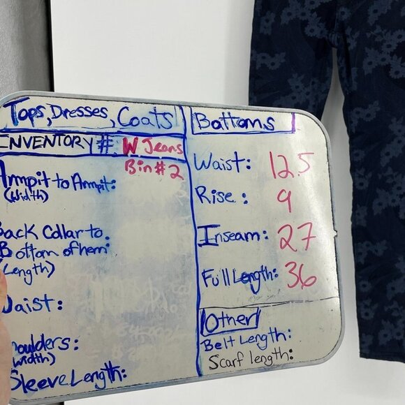 Zara slim fit blue monochrome floral print  jeans - Picture 9 of 14